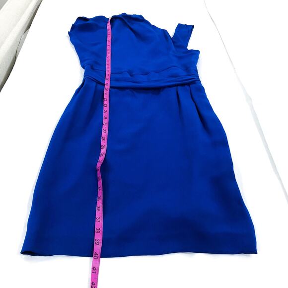 Escada 100% Silk Blue Dress - Picture 9 of 10